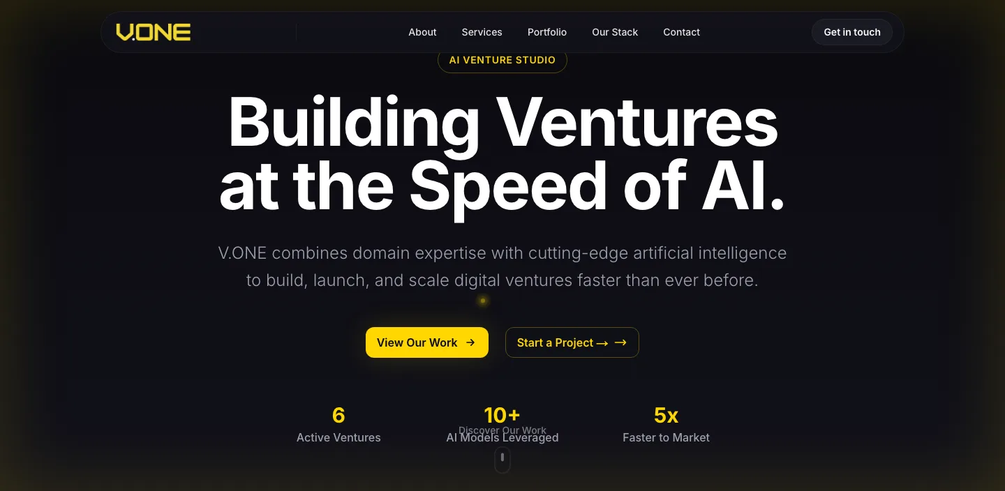 V.ONE homepage